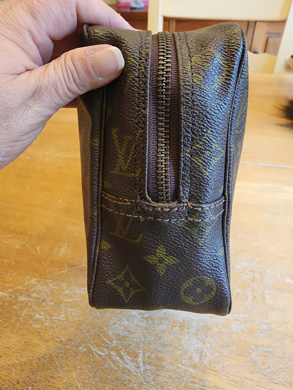 Louis Vuitton Monogram Trousse Toilette 28  iconic brown coated canvas